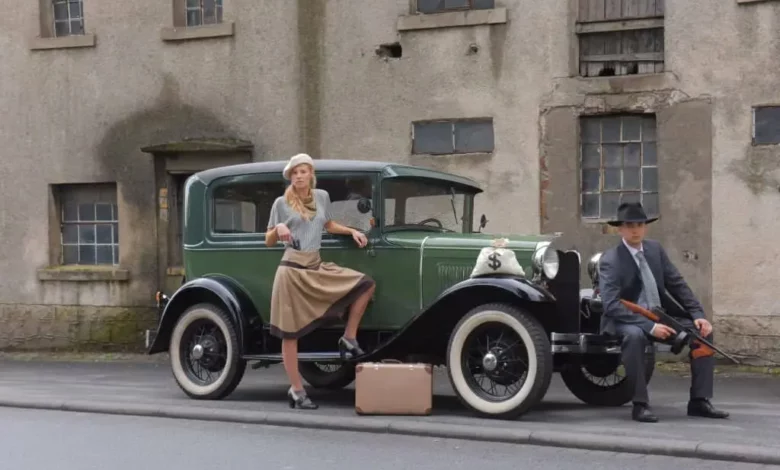 Young Bonnie and Clyde Car